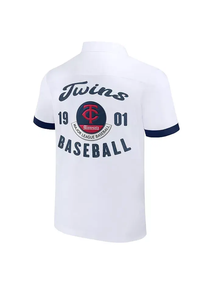 Мужская рубашка на пуговицах для боулинга Darius Rucker Collection от White Minnesota Twins Fanatics — изображение 2 из 3