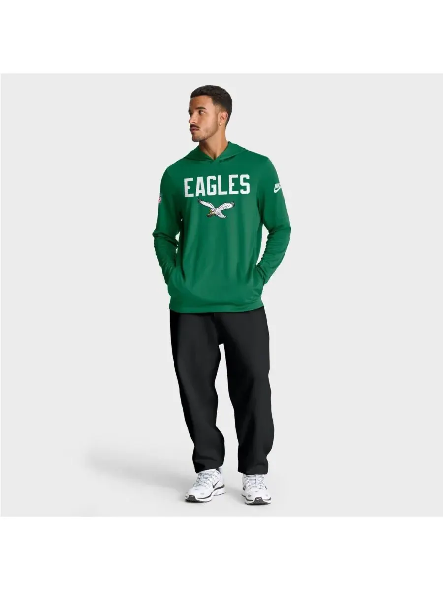 Nike Мужская толстовка с длинными рукавами и логотипом Philadelphia Eagles Big Tall Alt Pack — изображение 3 из 3, зеленый
