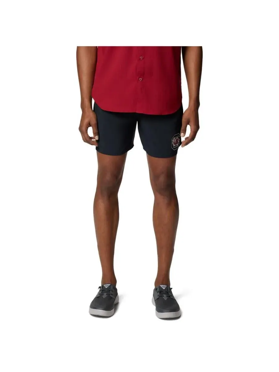 Columbia Мужские черные шорты South Carolina Gamecocks PFG Terminal Roamer Omni-Shade Stretch Shorts — изображение 1 из 4