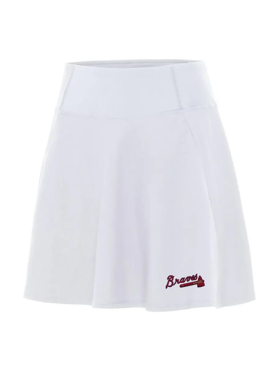 Antigua Женская белая юбка-шорты Atlanta Braves Chip Skort — изображение 1 из 1, белый