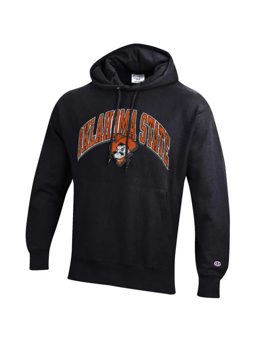 Champion Мужская черная толстовка с капюшоном Oklahoma State Cowboys Vault Late Night Reverse Weave — изображение 3 из 3