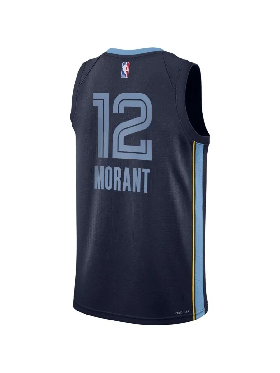 Nike Футболка Big Boys Ja Morant Navy Memphis Grizzlies Swingman Jersey - Icon Edition — изображение 3 из 3, темно-синий