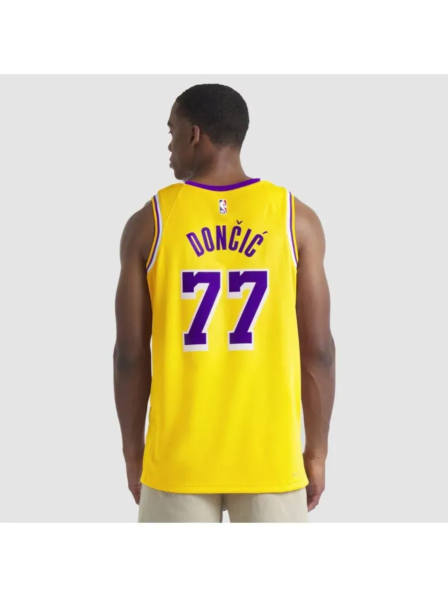 Мужская и женская золотая майка Луки Дончича Los Angeles Lakers Swingman - Icon Edition Nike — изображение 4 из 4, золото