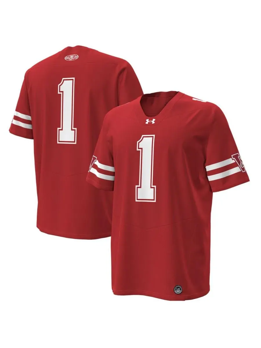 Under Armour Мужская красная домашняя реплика игровой майки команды Wisconsin Badgers 1980 года — изображение 1 из 3, красный