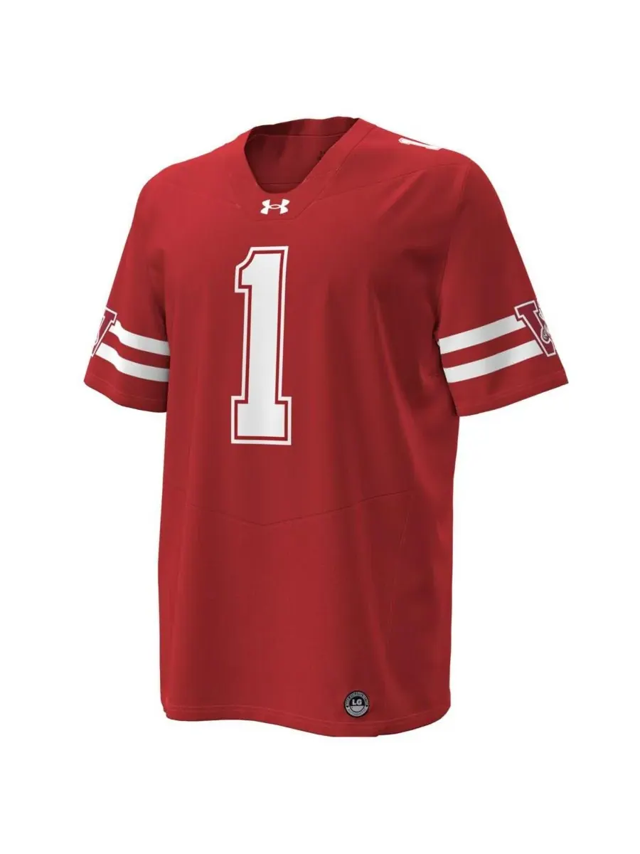 Under Armour Мужская красная домашняя реплика игровой майки команды Wisconsin Badgers 1980 года — изображение 3 из 3, красный