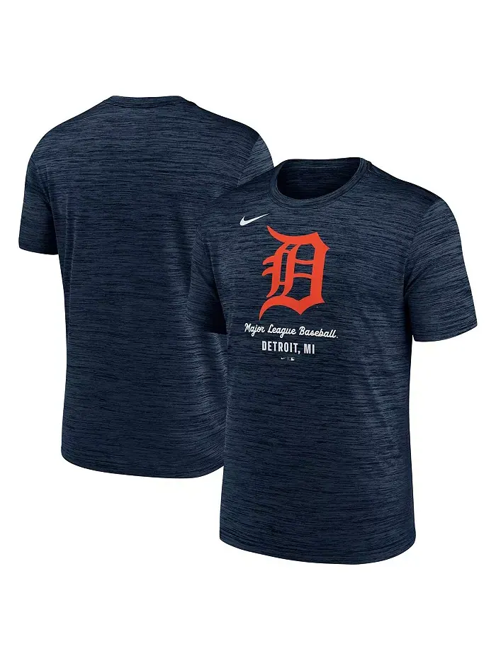 Мужская синяя футболка Detroit Tigers Velocity Performance Nike — изображение 1 из 3