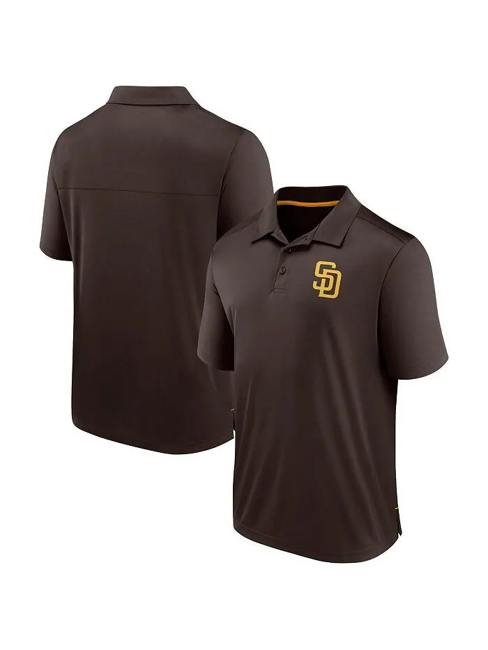 Мужская коричневая рубашка-поло с фирменным логотипом San Diego Padres Fanatics
