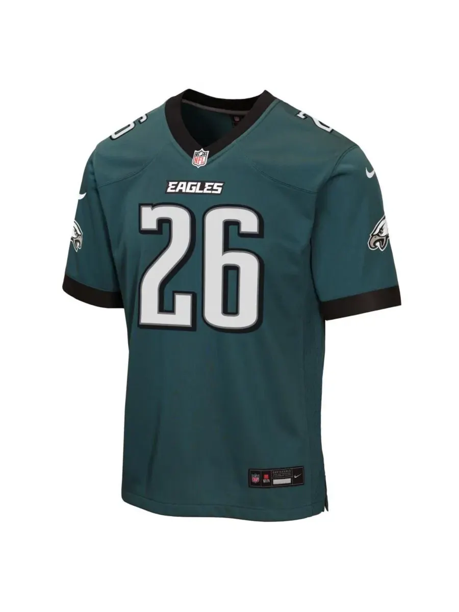 Игровая футболка команды Philadelphia Eagles цвета «полуночно-зеленый» для мальчиков и девочек Nike — изображение 2 из 3
