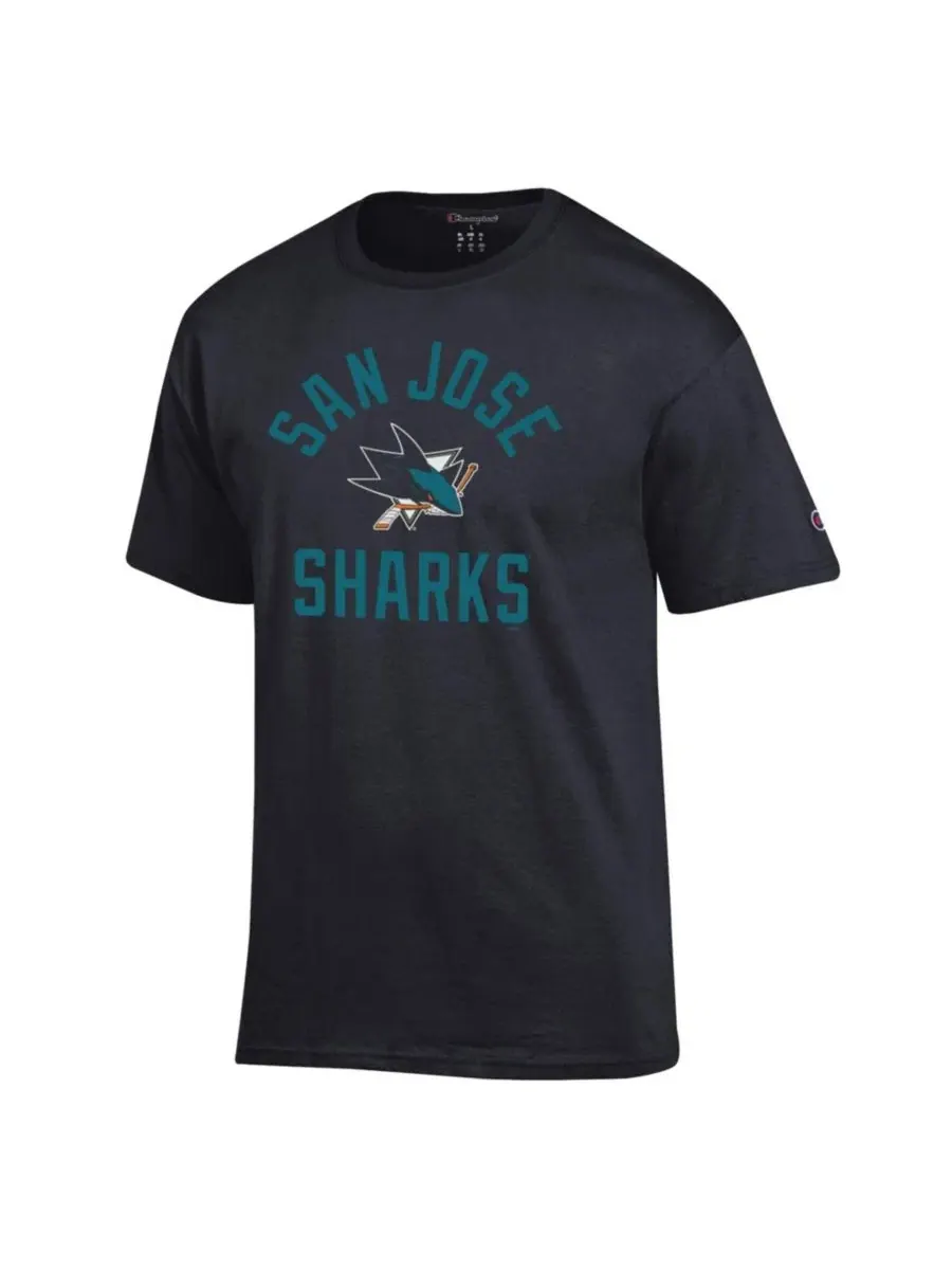 Футболка с принтом San Jose Sharks Primary Logo Jersey Champion — изображение 2 из 3, черный