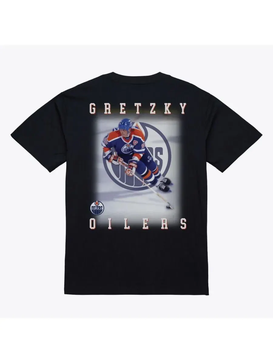 Футболка с фотографией Уэйна Гретцки Mitchell & Ness — изображение 2 из 3, черный