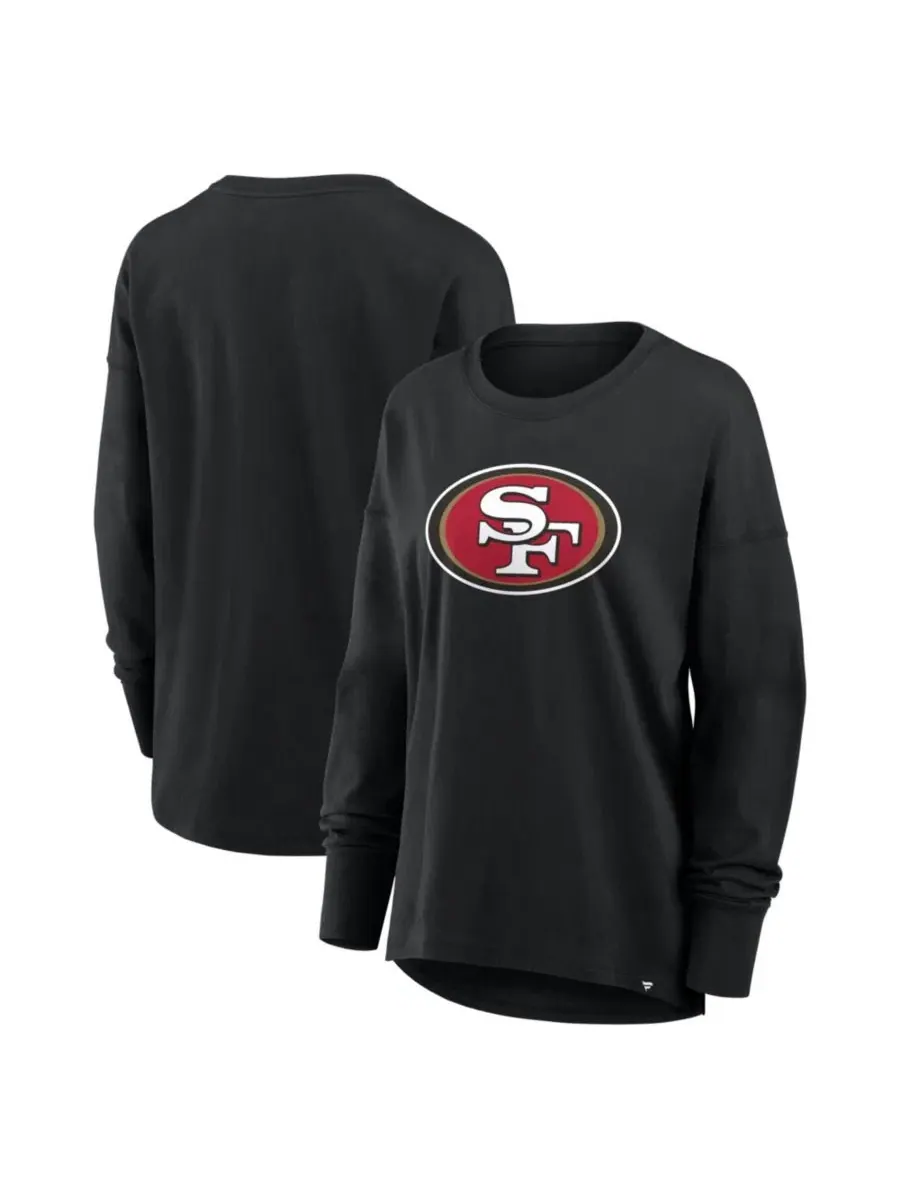 Футболка с длинным рукавом с принтом San Francisco 49ers Essential Fanatics — изображение 1 из 3, черный