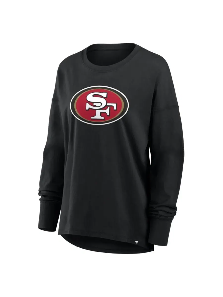 Футболка с длинным рукавом с принтом San Francisco 49ers Essential Fanatics — изображение 3 из 3, черный