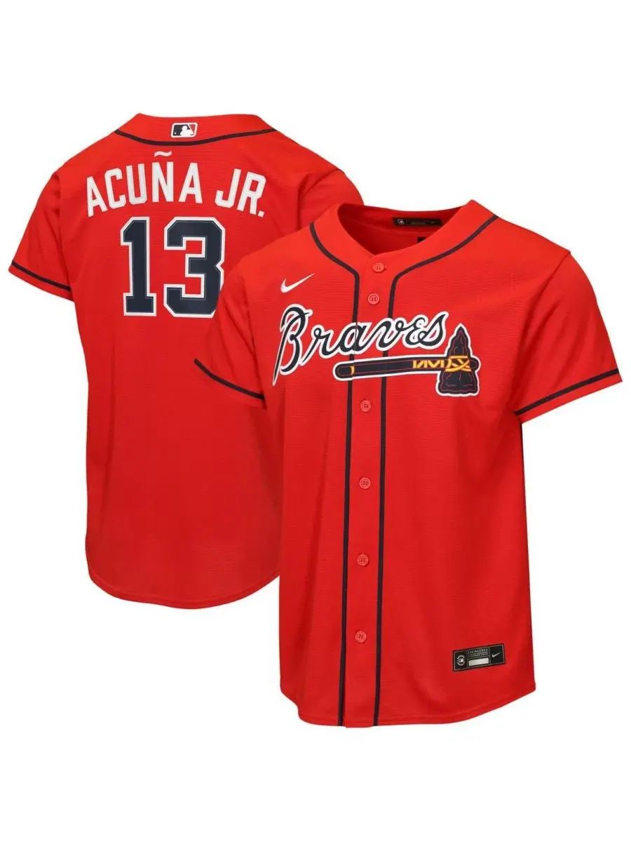 Реплика джерси Ronald Acuña Jr. Alternate 2 Nike — изображение 1 из 3, красный