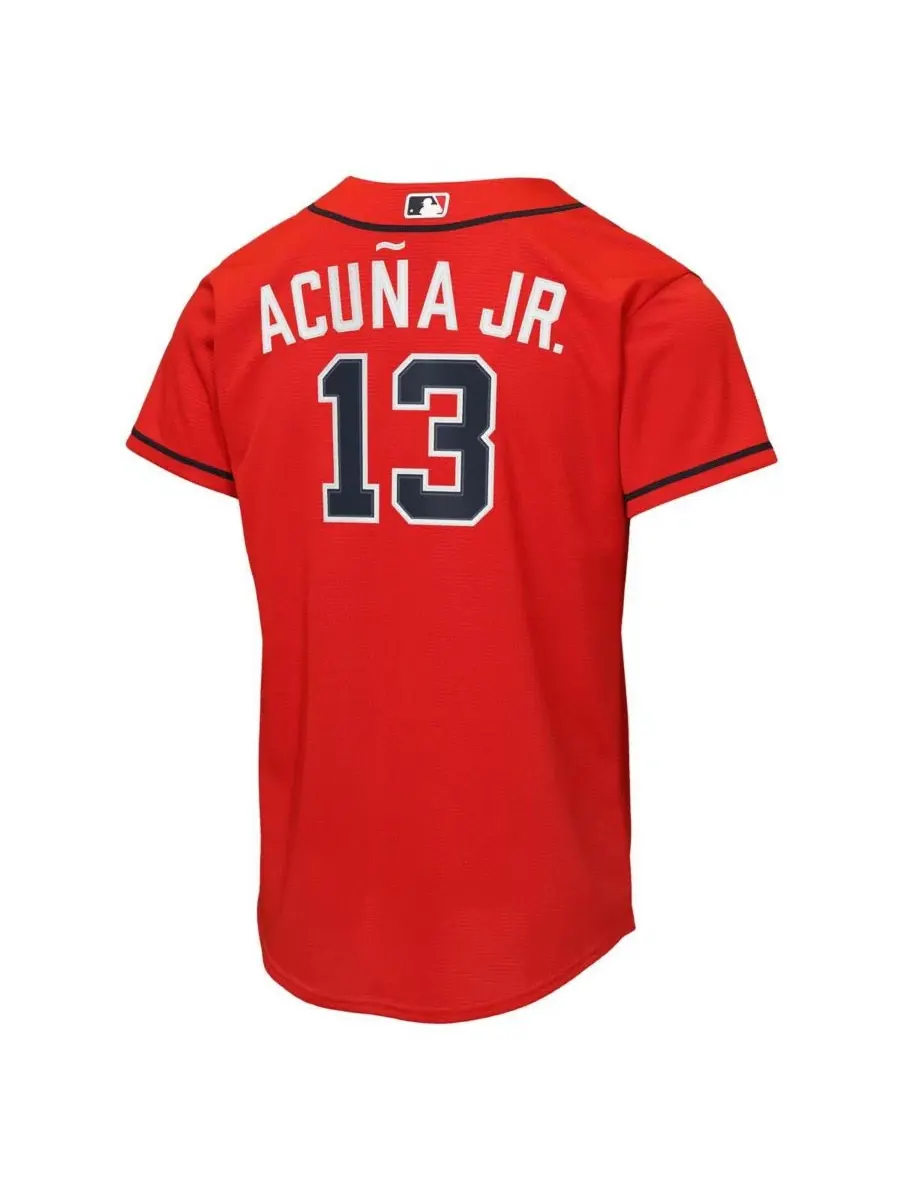Реплика джерси Ronald Acuña Jr. Alternate 2 Nike — изображение 3 из 3, красный