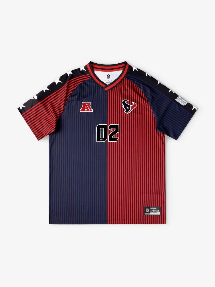 Футболка-джерси с v-образным вырезом Houston Texans Navy