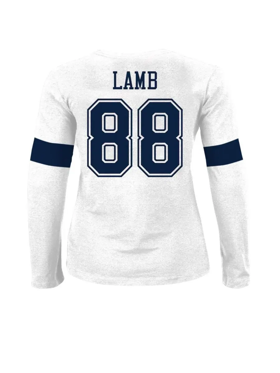 Футболка с длинным рукавом CeeDee Lamb Fanatics — изображение 2 из 3, пепельный