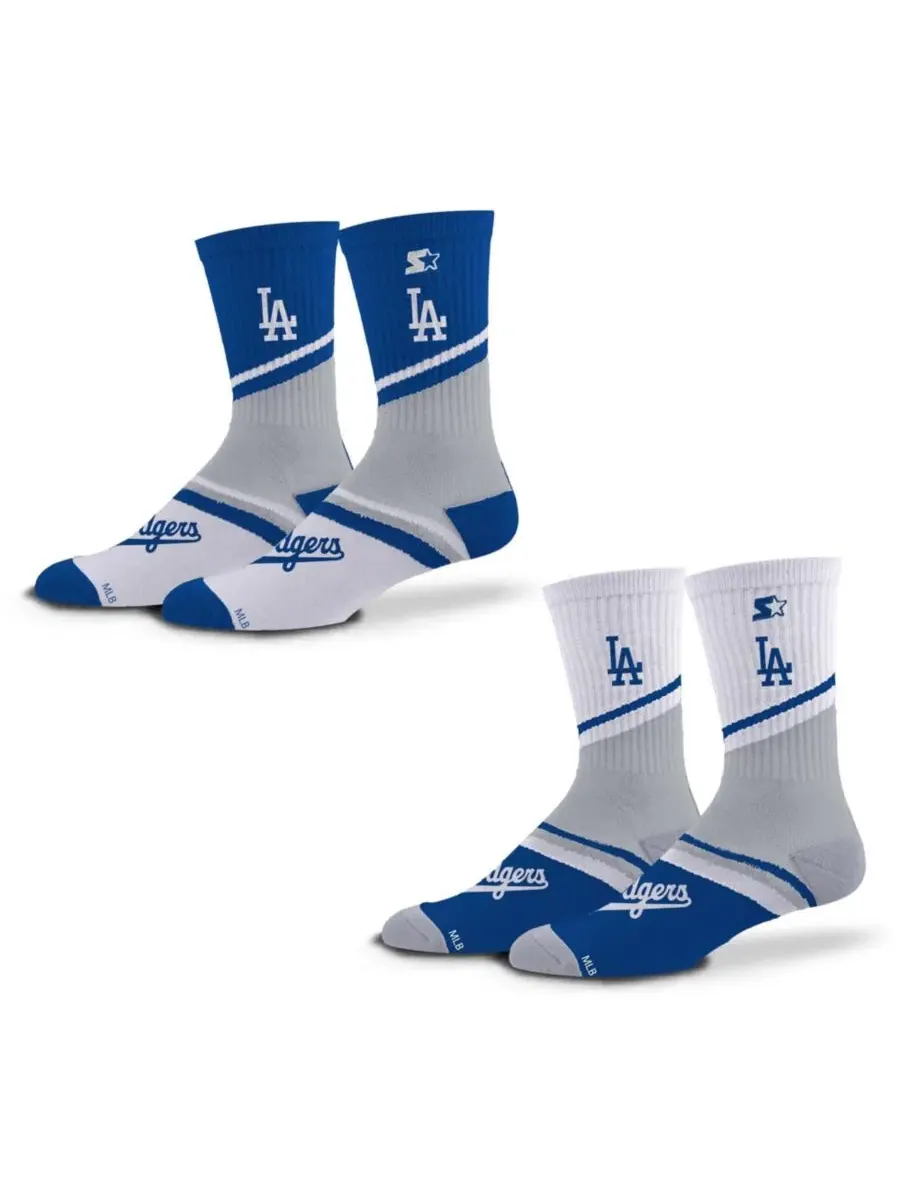 Комплект носков Los Angeles Dodgers Old School Two-Pack Starter — изображение 1 из 1, королевский
