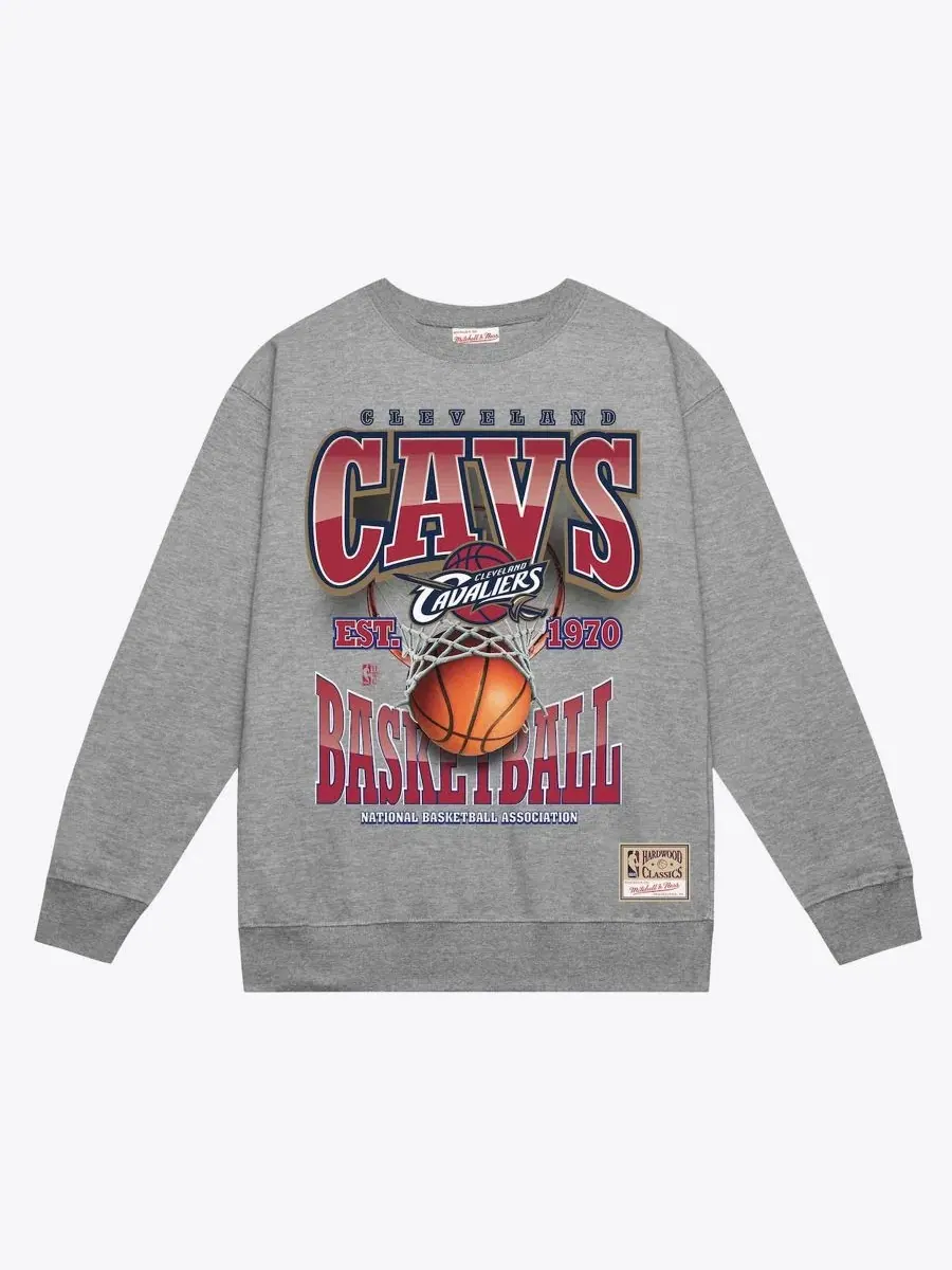 Свитшот с длинным рукавом Mitchell & Ness — изображение 1 из 2, серый