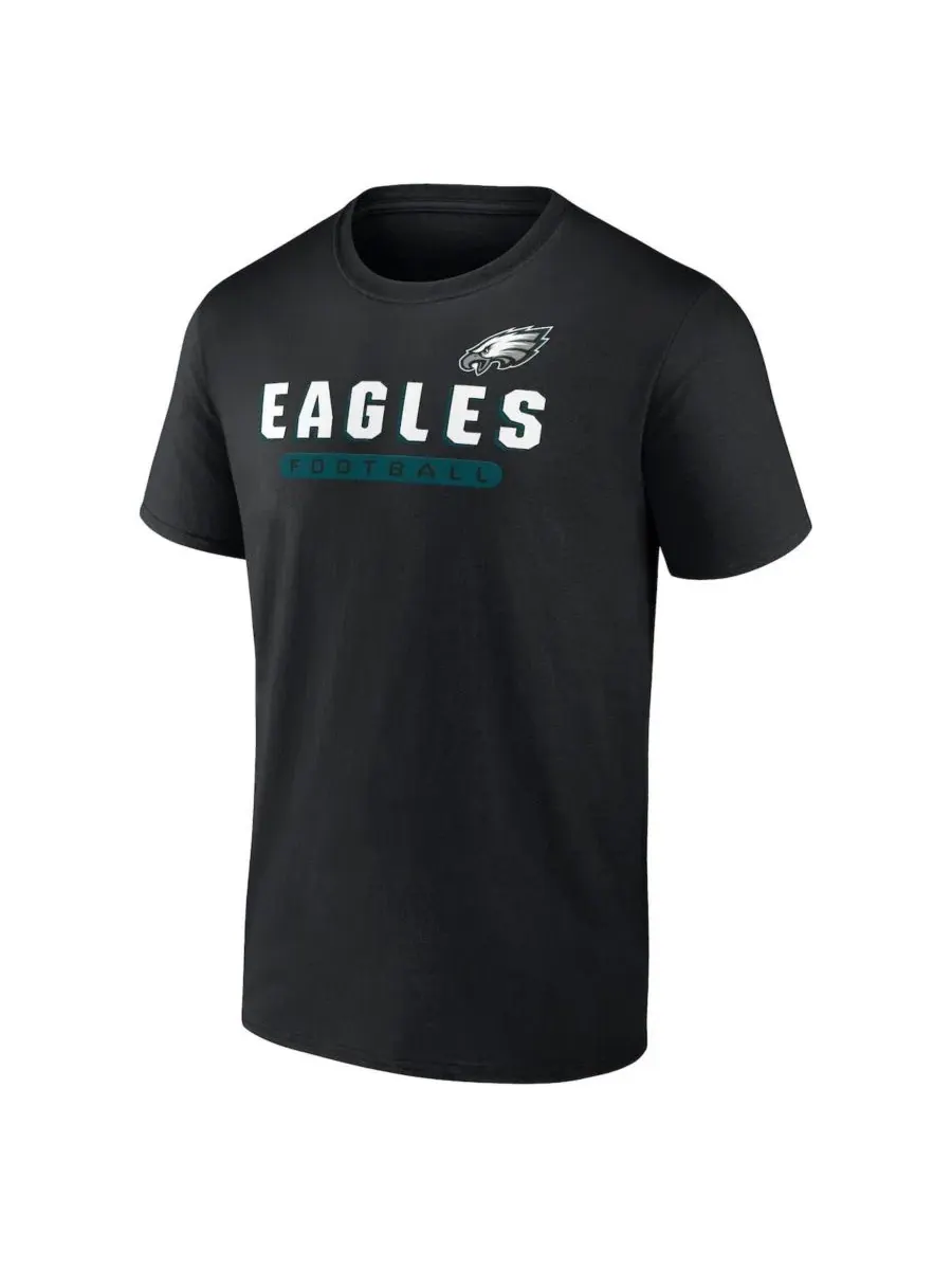 Футболка с длинным рукавом с принтом Philadelphia Eagles Fanatics Mto Label — изображение 2 из 3, черный