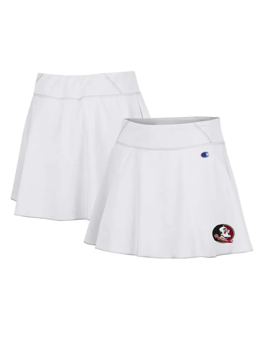 Champion Женская белая юбка-шорты Florida State Seminoles Tailgate Soft Touch — изображение 1 из 3, белый
