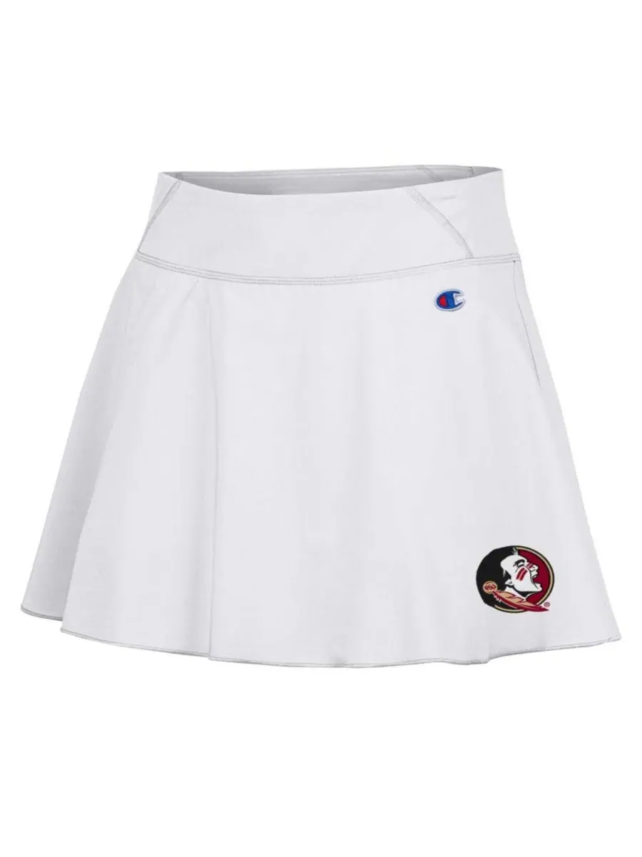 Champion Женская белая юбка-шорты Florida State Seminoles Tailgate Soft Touch — изображение 3 из 3, белый