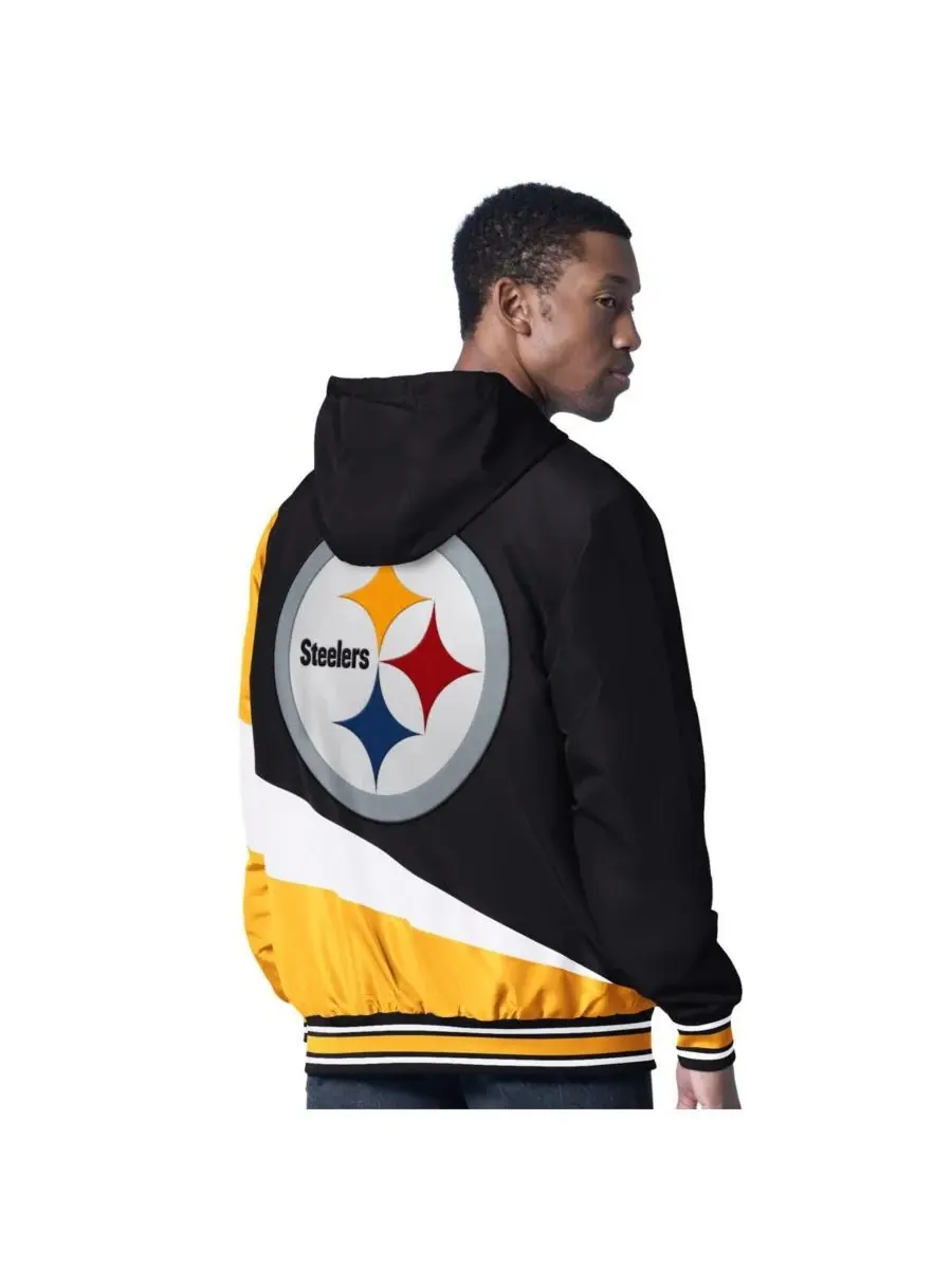 G-III Sports by Carl Banks Мужская двусторонняя куртка на молнии с капюшоном Pittsburgh Steelers — изображение 2 из 4