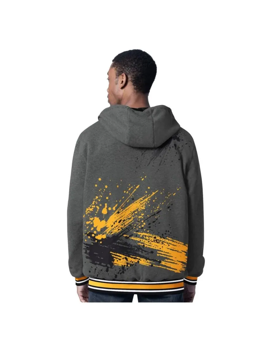 G-III Sports by Carl Banks Мужская двусторонняя куртка на молнии с капюшоном Pittsburgh Steelers — изображение 3 из 4