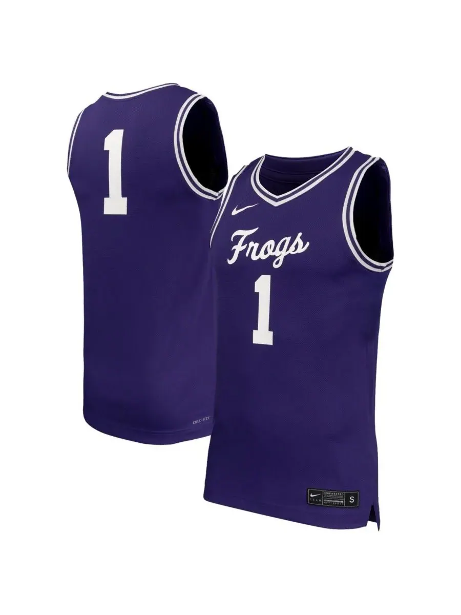 Nike Мужская фиолетовая баскетбольная майка TCU Horned Frogs (реплика) — изображение 1 из 3, фиолетовый