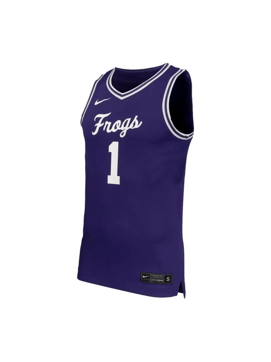 Nike Мужская фиолетовая баскетбольная майка TCU Horned Frogs (реплика) — изображение 2 из 3, фиолетовый