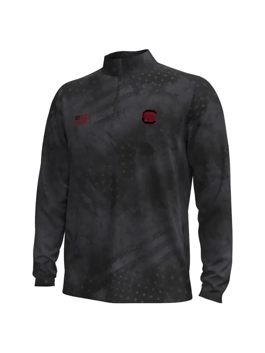 Under Armour Мужская черная толстовка с застежкой-молнией до середины груди из коллекции Freedom — изображение 3 из 3, черный