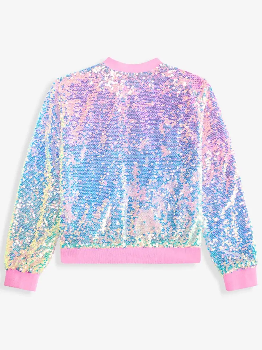 Детская куртка-бомбер с блестками, модель Sequin Ombre Epic Threads, Et Sequin Ombre — изображение 3 из 7