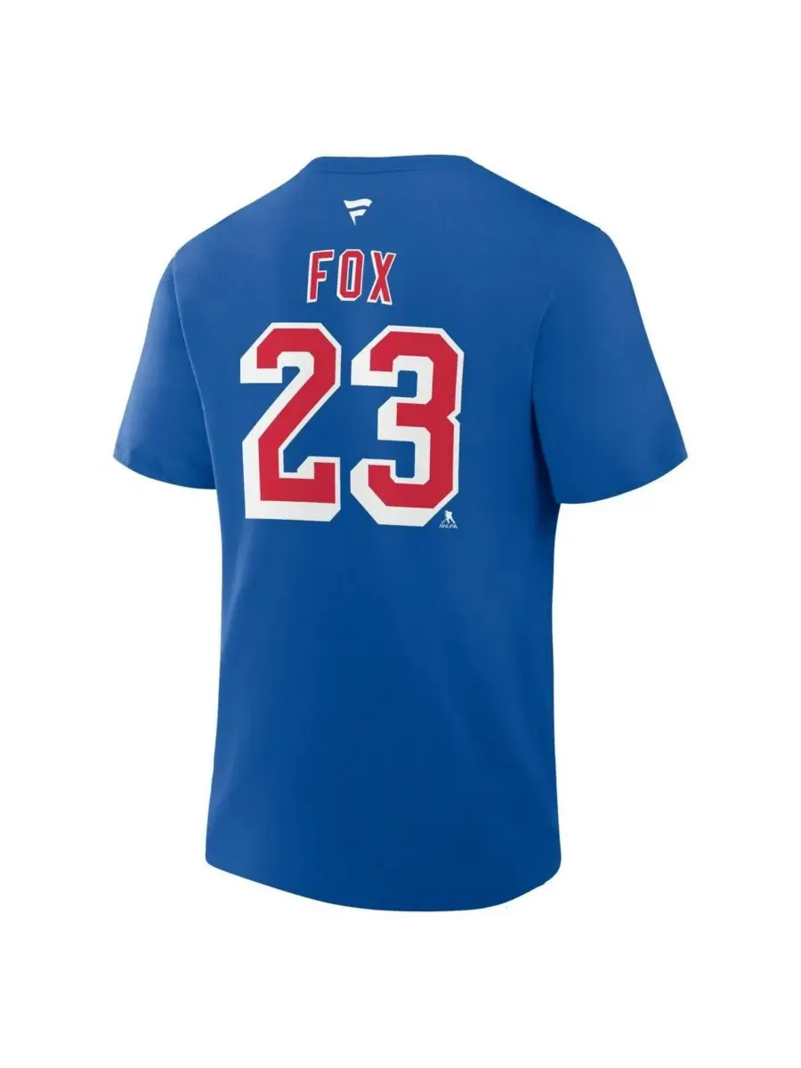 Fanatics Мужская синяя футболка Adam Fox New York Rangers с номером игрока — изображение 2 из 2, синий
