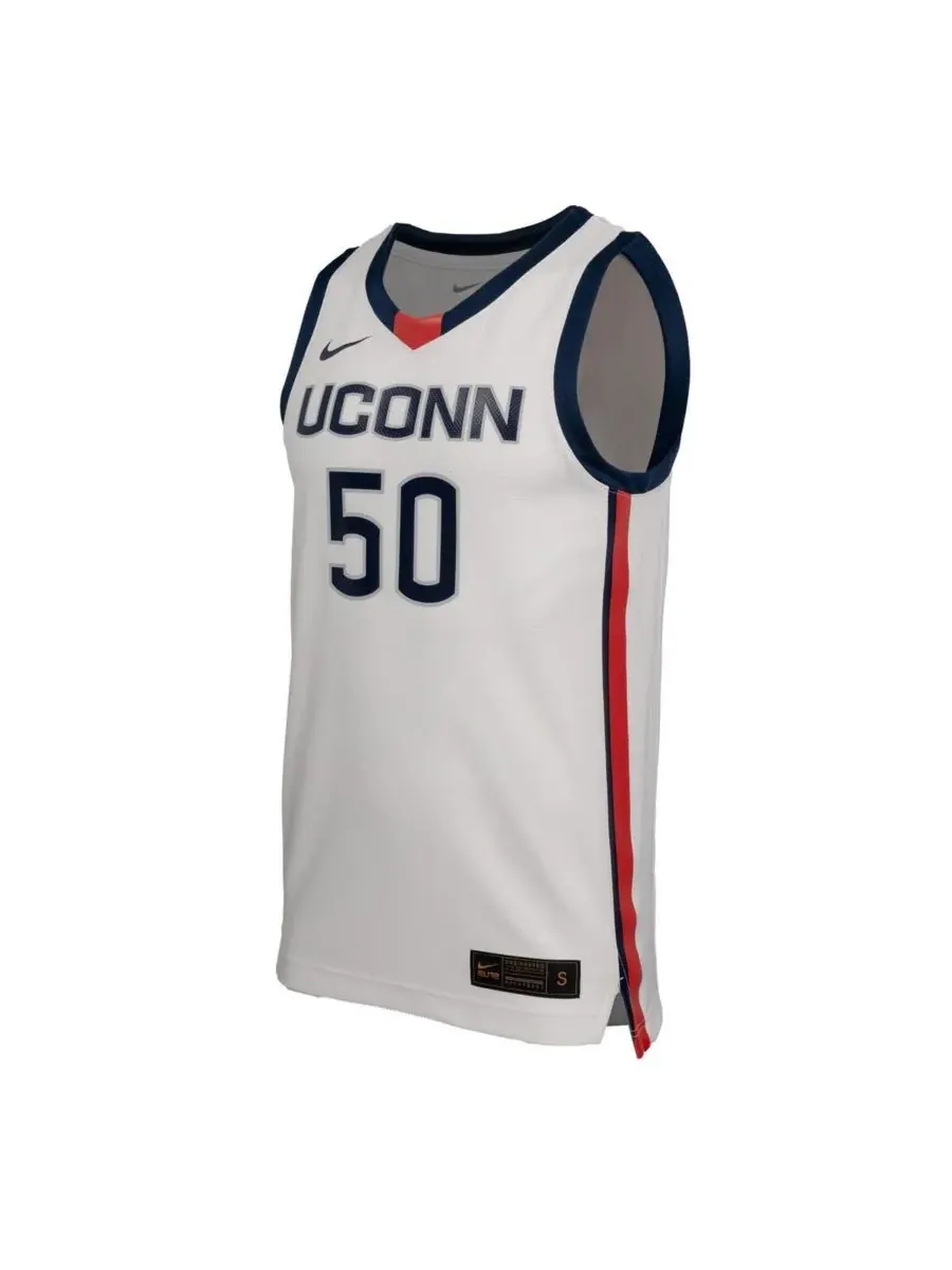 Nike Мужская белая баскетбольная майка-реплика команды UConn Huskies — изображение 3 из 3, белый