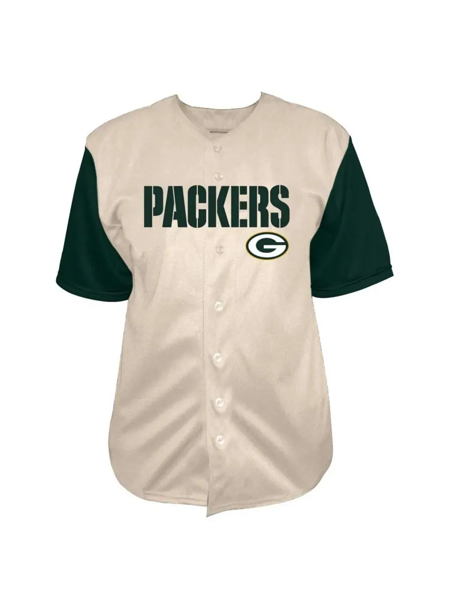 Fanatics Мужская бейсбольная рубашка Jordan Love Cream Green Bay Packers большого размера на — изображение 2 из 3, бежевый