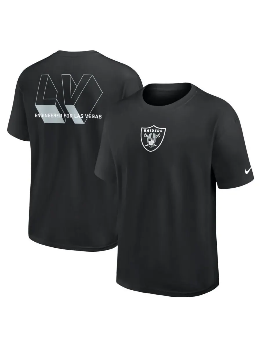 Nike Мужская черная футболка Las Vegas Raiders Dominate the Game Essential Max90 — изображение 1 из 3, черный