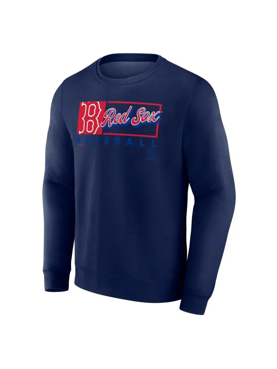 Fanatics Мужская темно-синяя флисовая толстовка Boston Red Sox Focus — изображение 3 из 3, темно-синий
