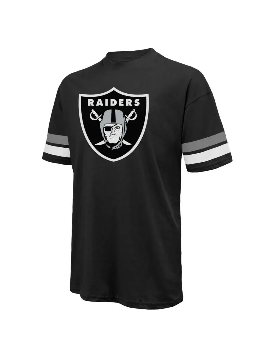 Majestic Мужская черная футболка Ashton Jeanty Las Vegas Raiders, посвященная первому раунду драфта — изображение 2 из 3