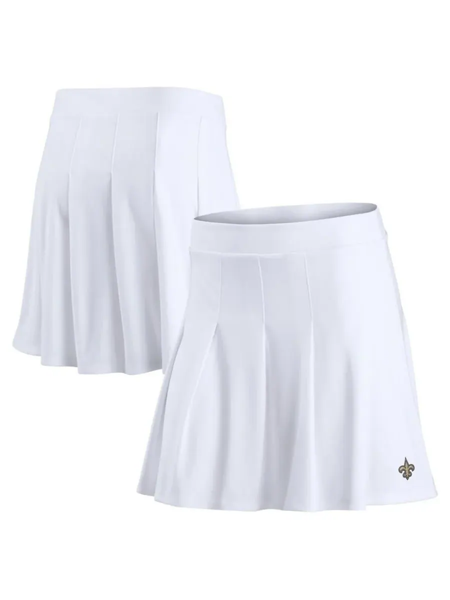 Fanatics Женская белая теннисная юбка с основным логотипом New Orleans Saints — изображение 1 из 3, белый