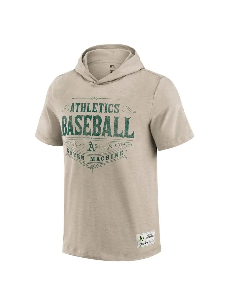 Fanatics Мужская толстовка с капюшоном Darius Rucker Collection от Oakland Athletics — изображение 2 из 3, бежевый
