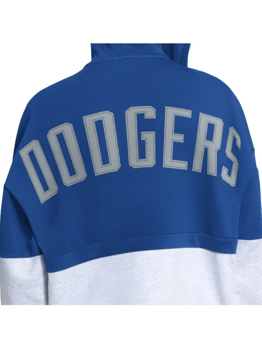 Женская толстовка на молнии с логотипом Los Angeles Dodgers Wishbone — изображение 4 из 4, серый