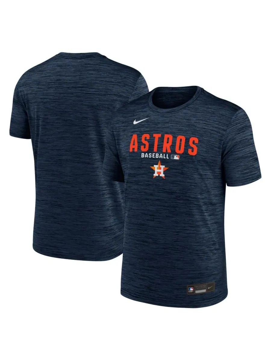 Мужская темно-синяя футболка Houston Astros из коллекции Authentic Velocity Dri-FIT Nike — изображение 1 из 3, темно-синий