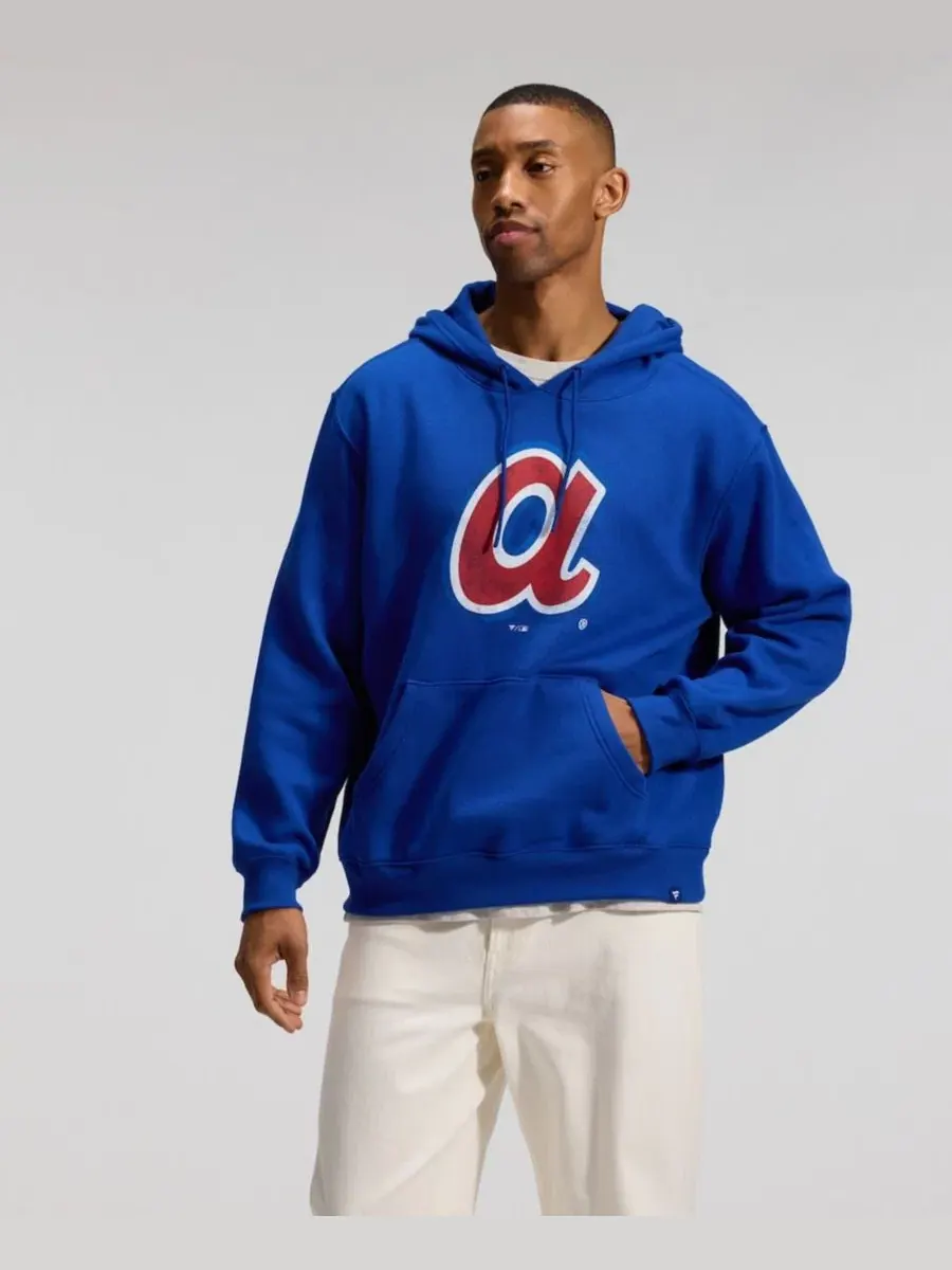 Худи с принтом Heritage Atlanta Braves Fanatics — изображение 1 из 3, королевский