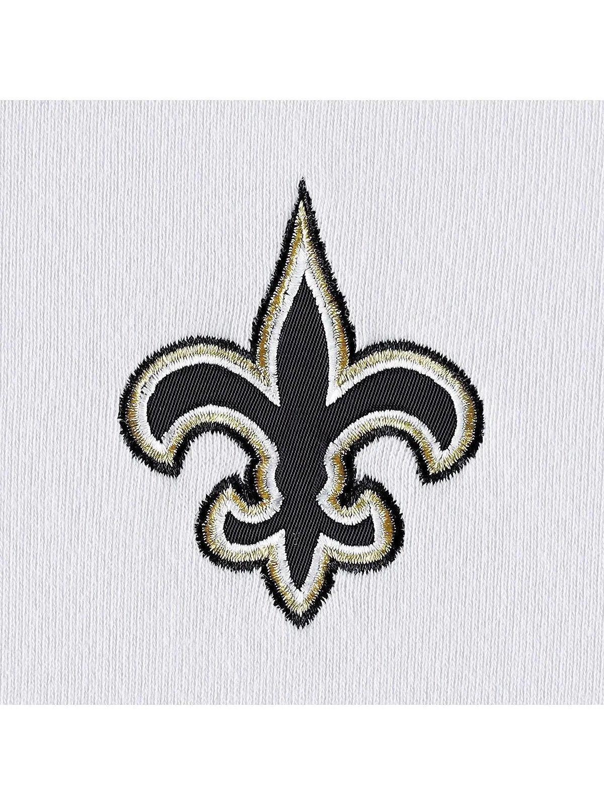 Женский бело-черный пуловер с капюшоном New Orleans Saints Bobbi с цветными блоками DKNY — изображение 2 из 4, белый черный