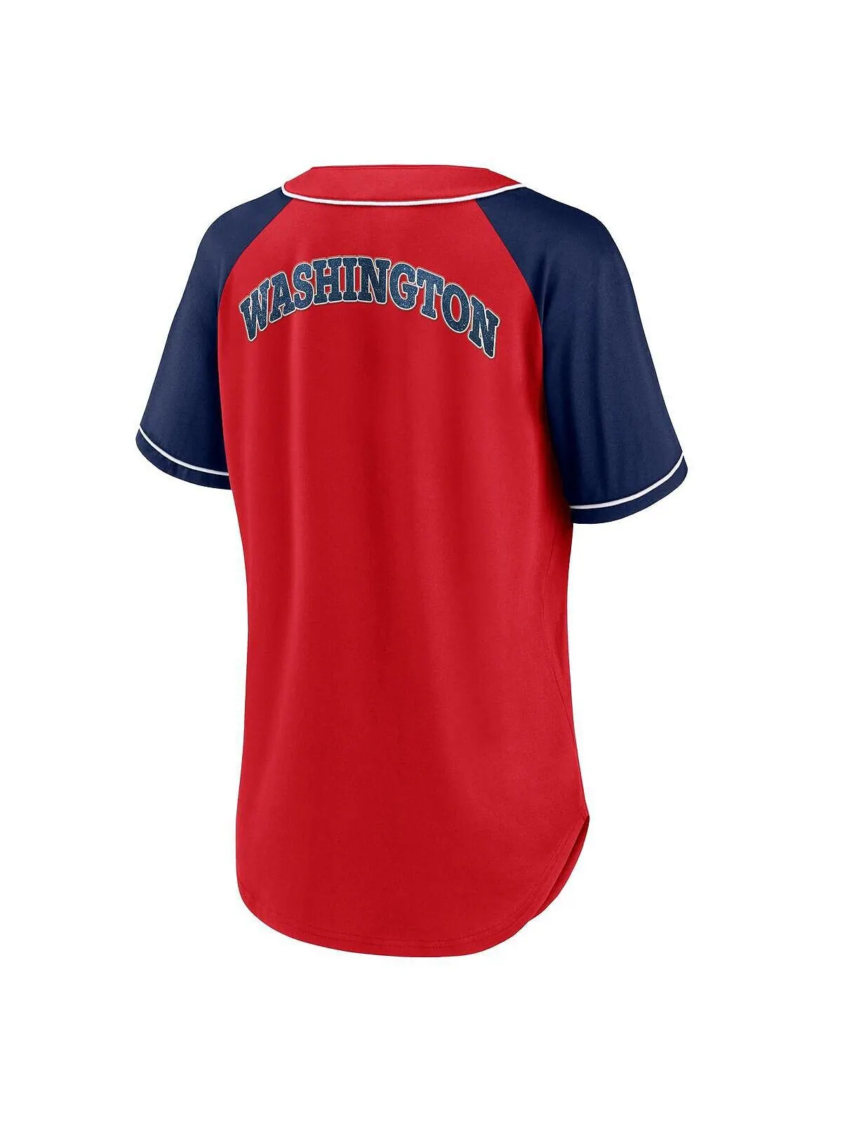 Женская красная футболка с v-образным вырезом реглан и логотипом Washington Nationals Ultimate — изображение 3 из 3, красный