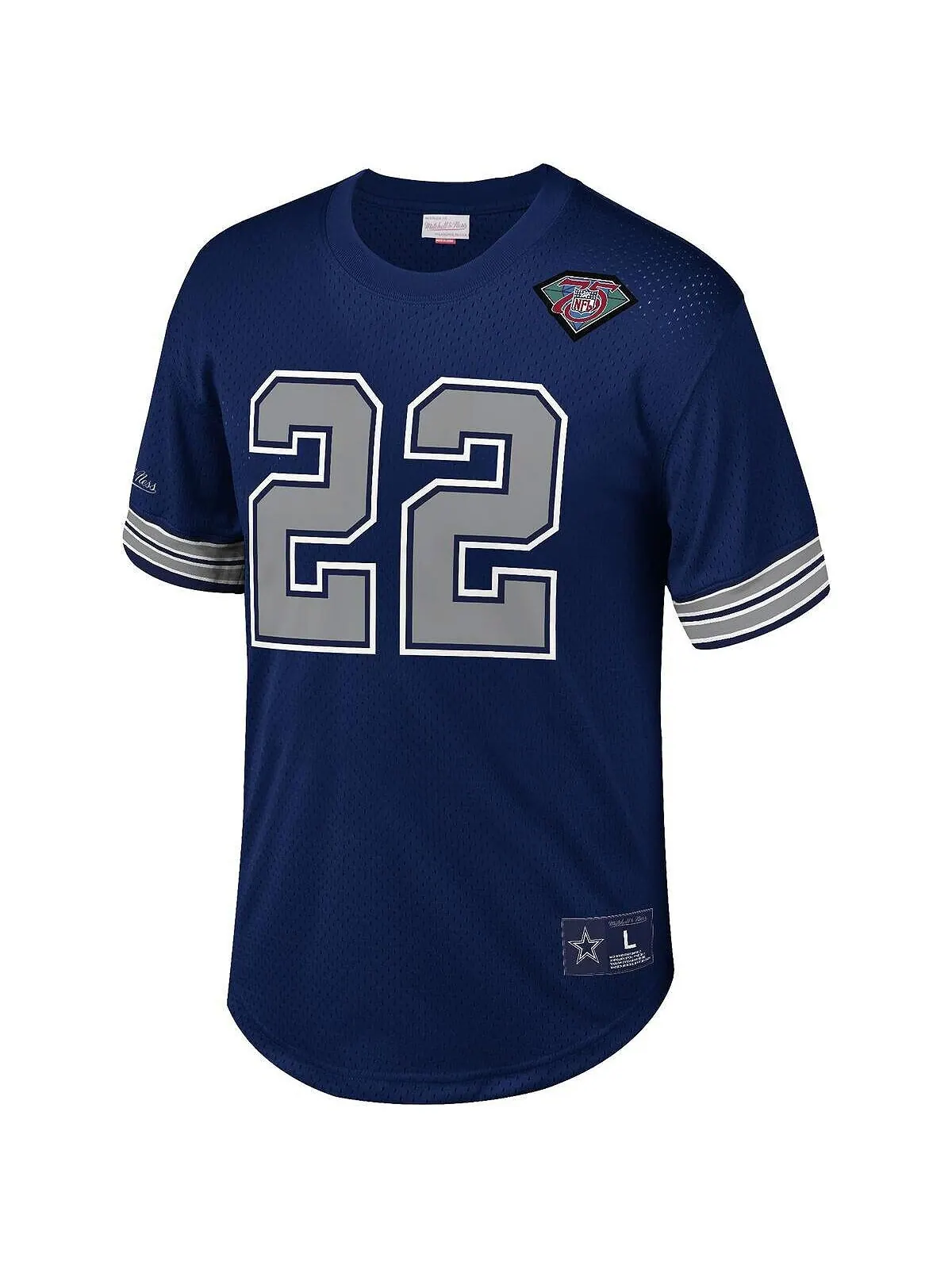Мужская футболка Emmitt Smith Navy Dallas Cowboys с именем и номером игрока в отставке Mitchell & — изображение 3 из 3