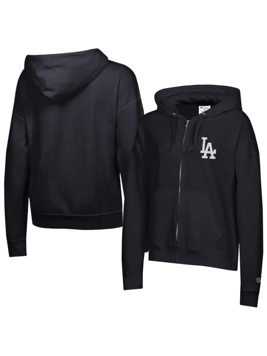 Худи с капюшоном на молнии Champion Powerblend Fleece — изображение 1 из 3, черный