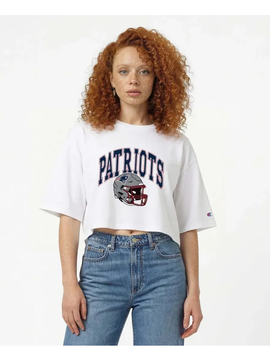 Футболка Champion с принтом New England Patriots — изображение 1 из 5, белый