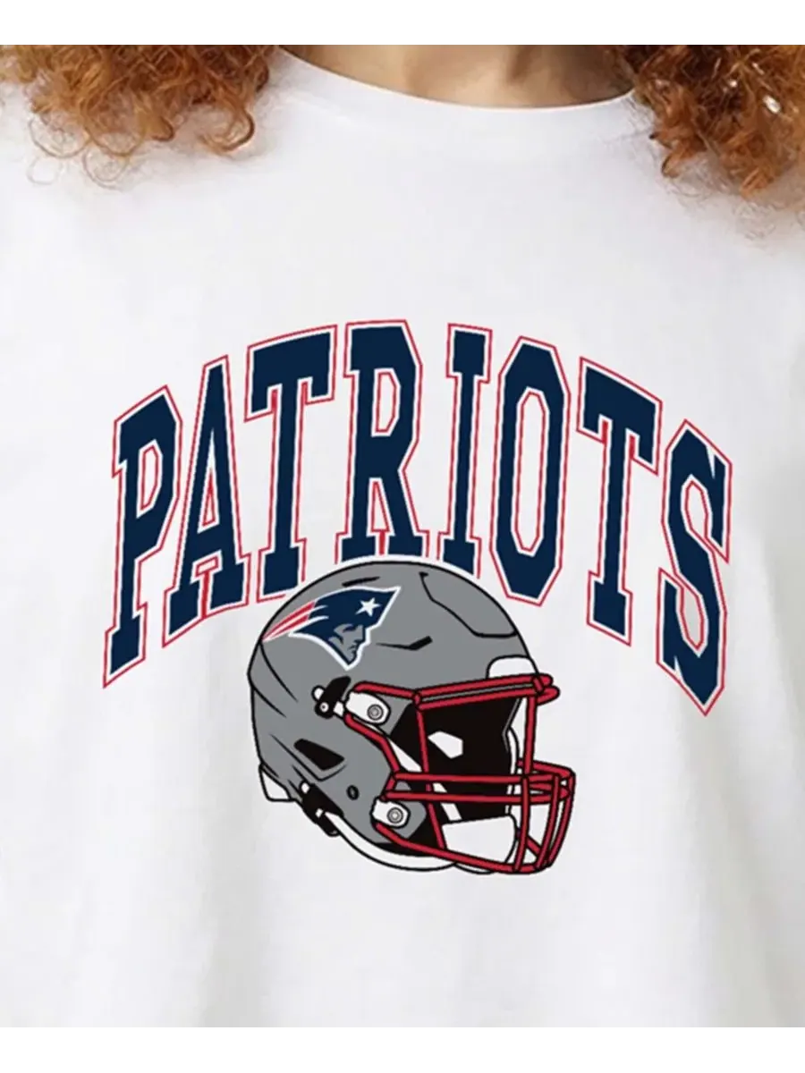 Футболка Champion с принтом New England Patriots — изображение 2 из 5, белый