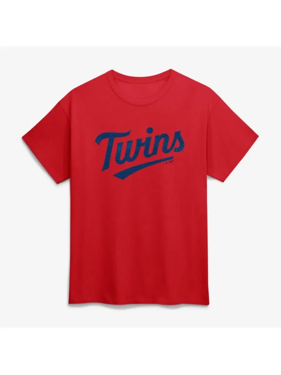 Футболка с принтом Wordmark Minnesota Twins Logo Athletic — изображение 1 из 2, красный
