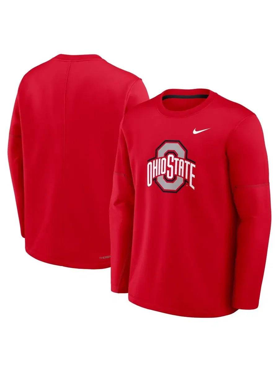 Лонгслив с длинным рукавом Ohio State Buckeyes 2026 Sideline Coaches Therma-FIT Nike — изображение 1 из 3, черный